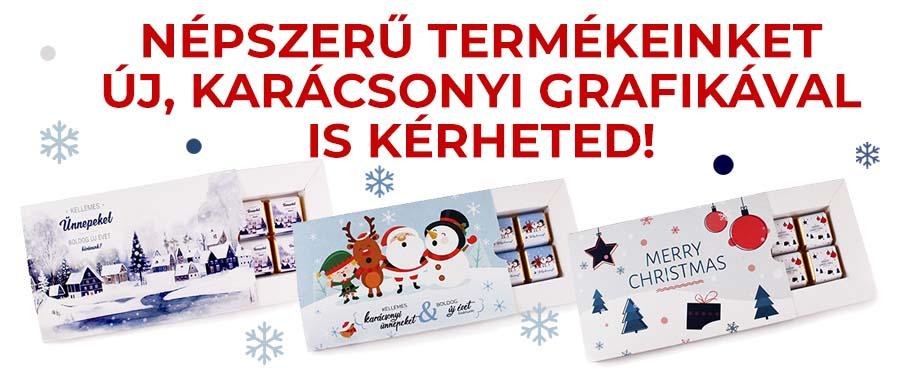 Karácsonyi reklámajándék, ajándékcsomag új grafika